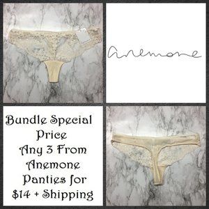 Anemone All-Lace and Mesh Thong, Underwear